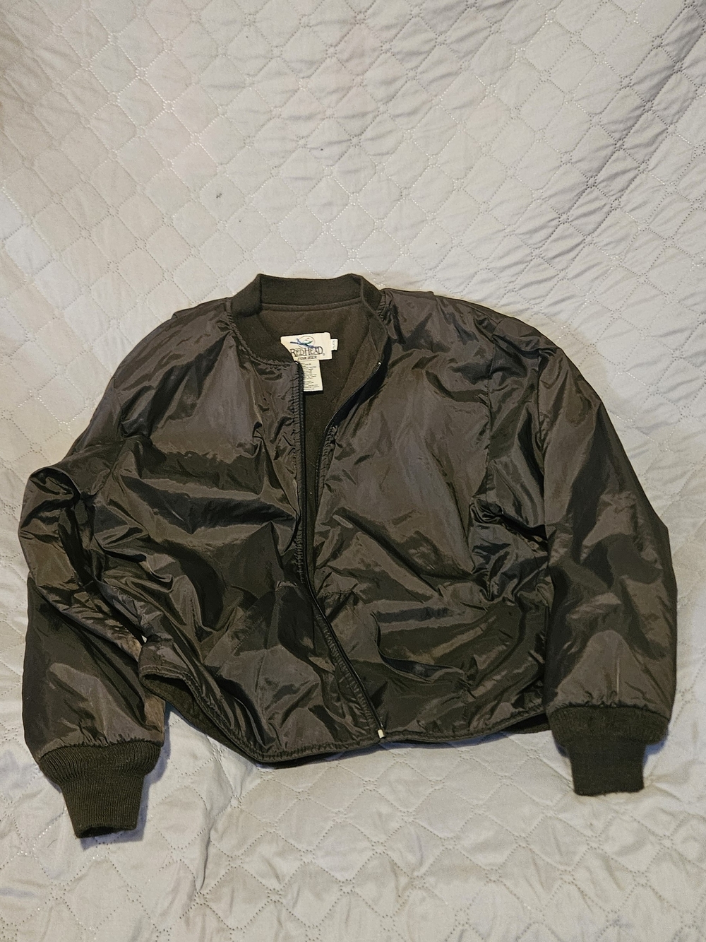 RedHead Black Bomber Jacket with Ribbed Cuffs Womens XL Tall